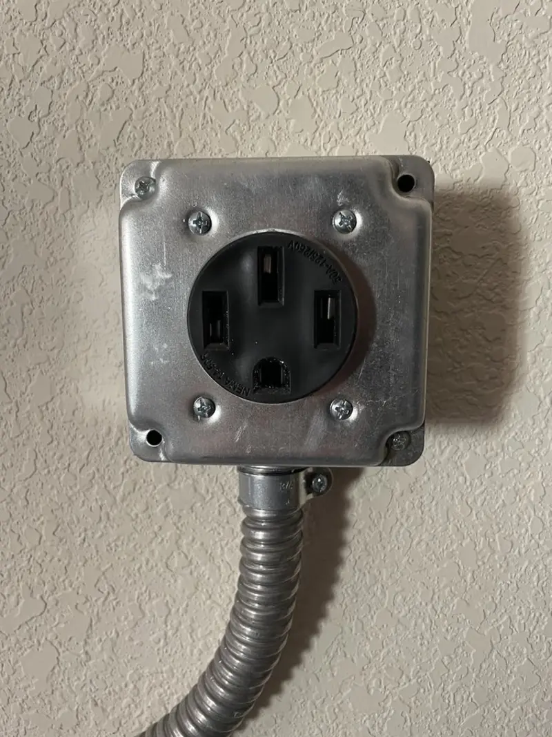 NEMA 14-50 outlet installed for Smart Home Electrical in Stepping Stone